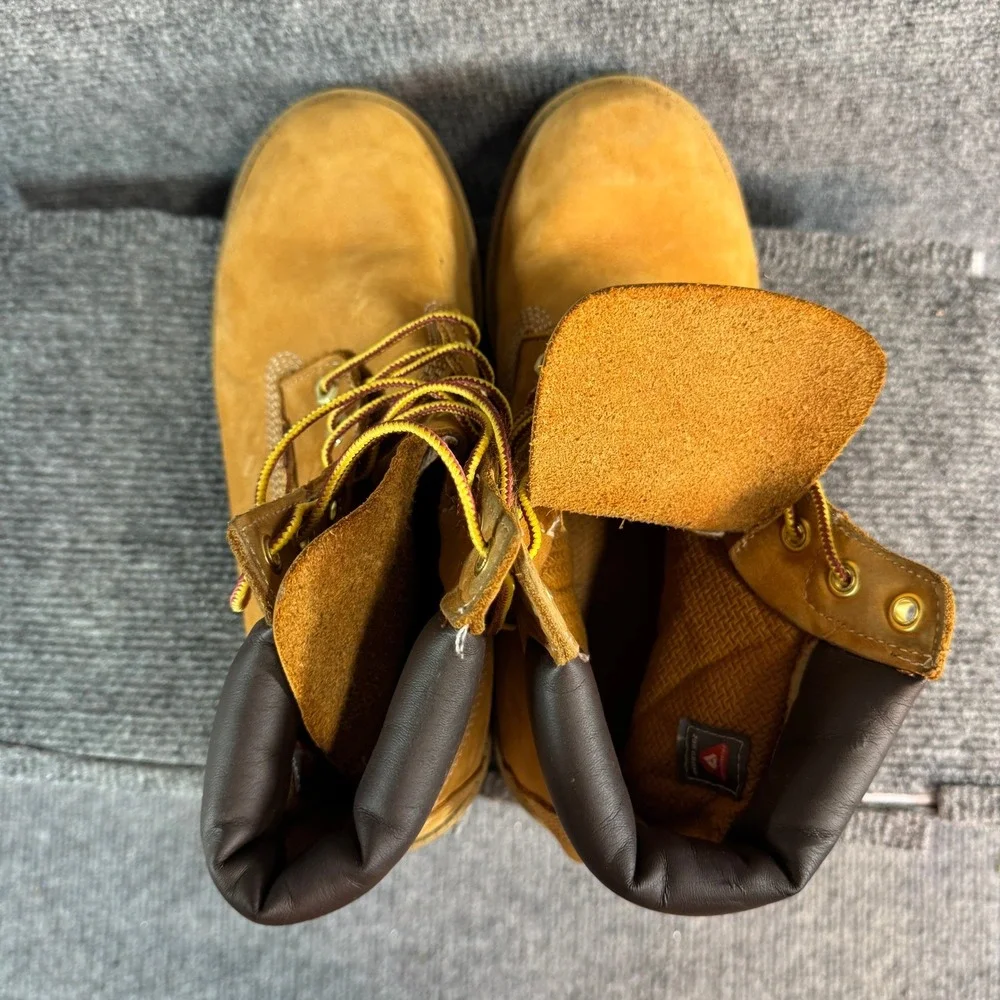 Timberland 6 Inch Premium Waterproof Boots Wheat Nubuck Leather Mens 7.5